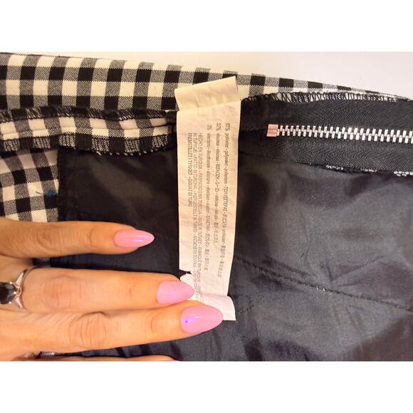 Zara Embroidered Floral Checkered High Rise Shorts - M - Picture 10 of 10